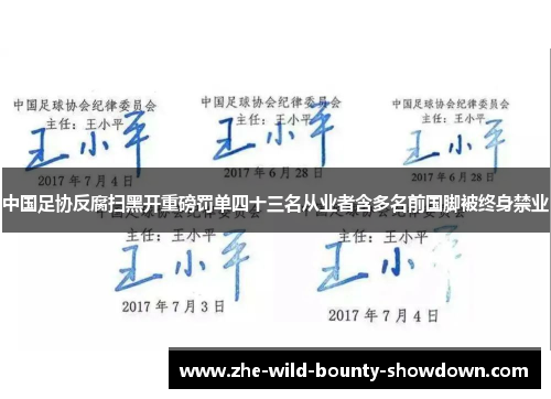 中国足协反腐扫黑开重磅罚单四十三名从业者含多名前国脚被终身禁业